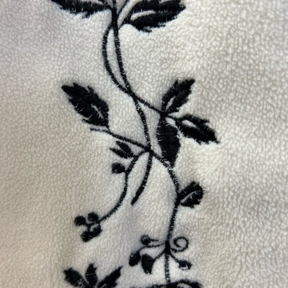 Vintage/ Ladies Club Fleece White Zip Up Jacket Sweater Top / size 1X/ like new - Picture 3 of 8